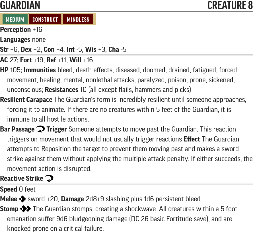 Guardian Stats