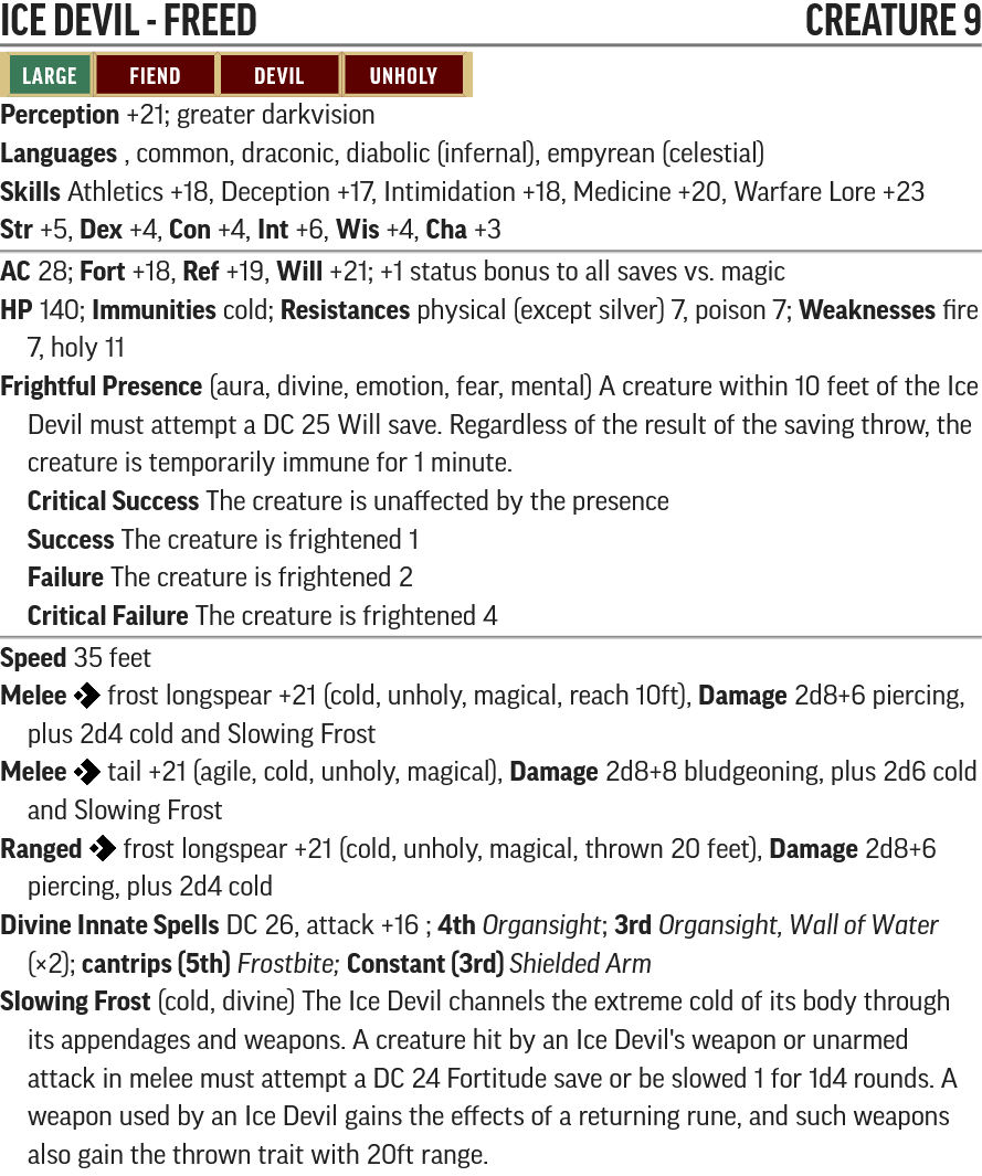 Ice Devil P2 stats
