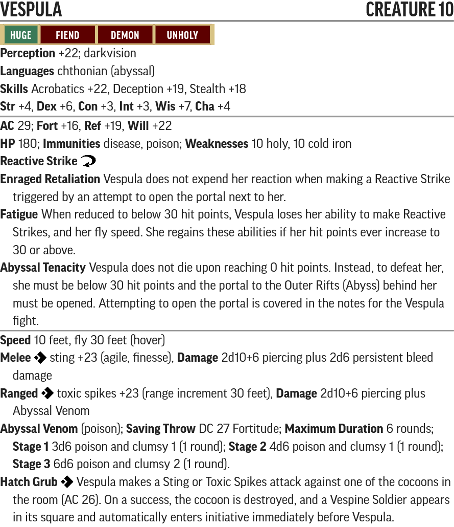 Vespula stats